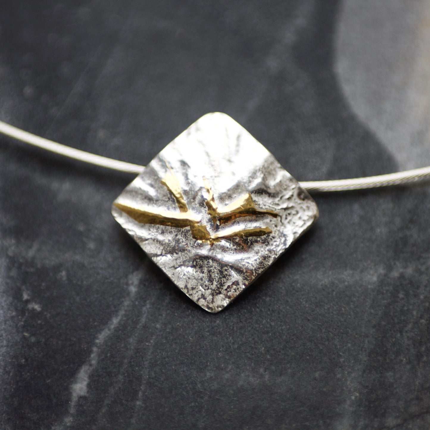 Silver & Gold Keum Boo Cable Necklace image 6