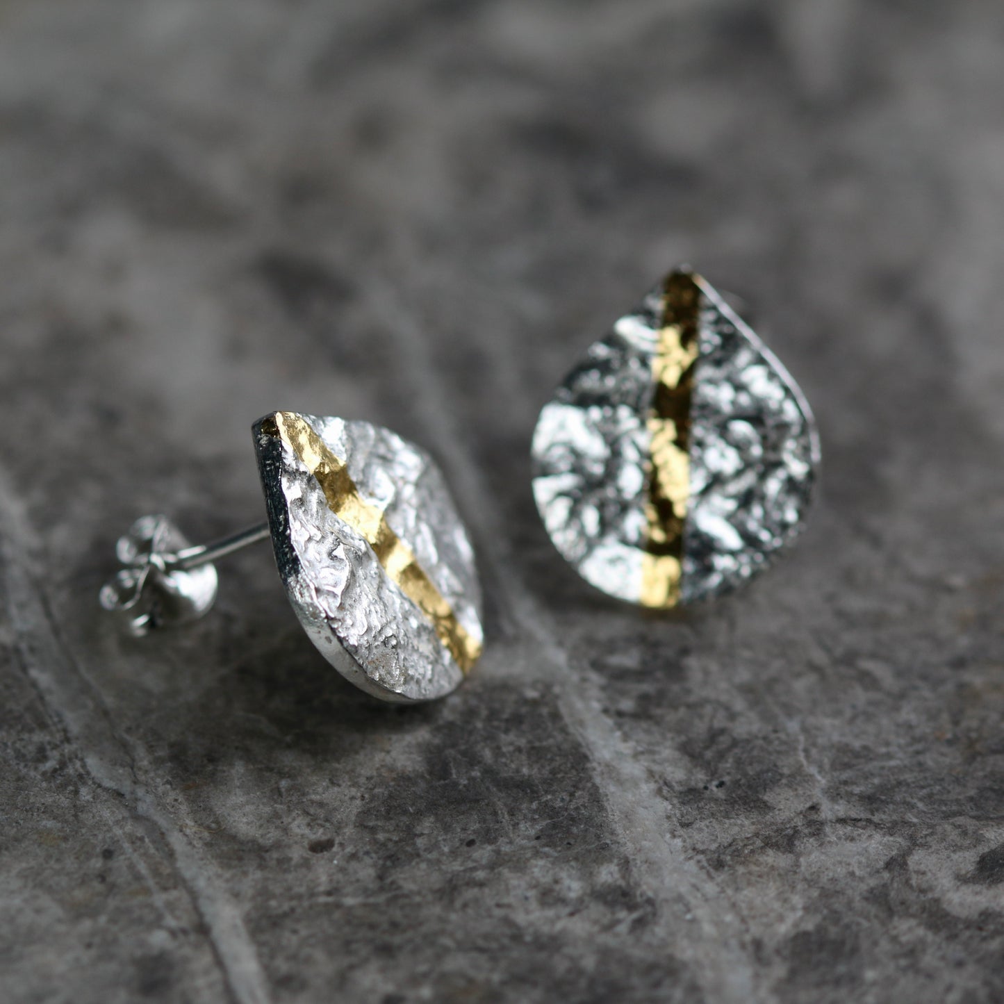 Keum Boo Silver LC Teardrop Studs image 4
