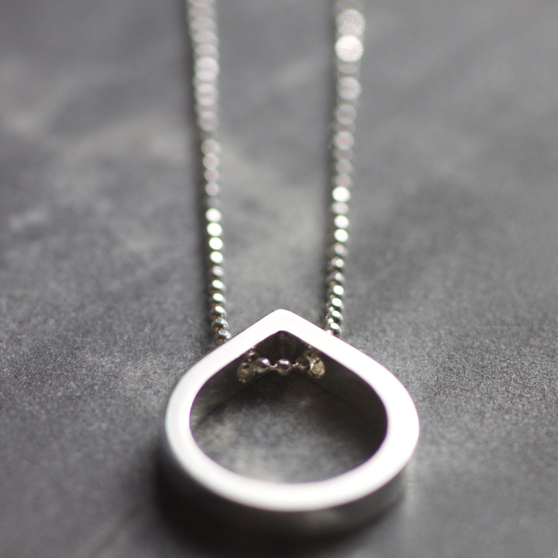 Solid Silver LC Teardrop Slider Necklace image 3
