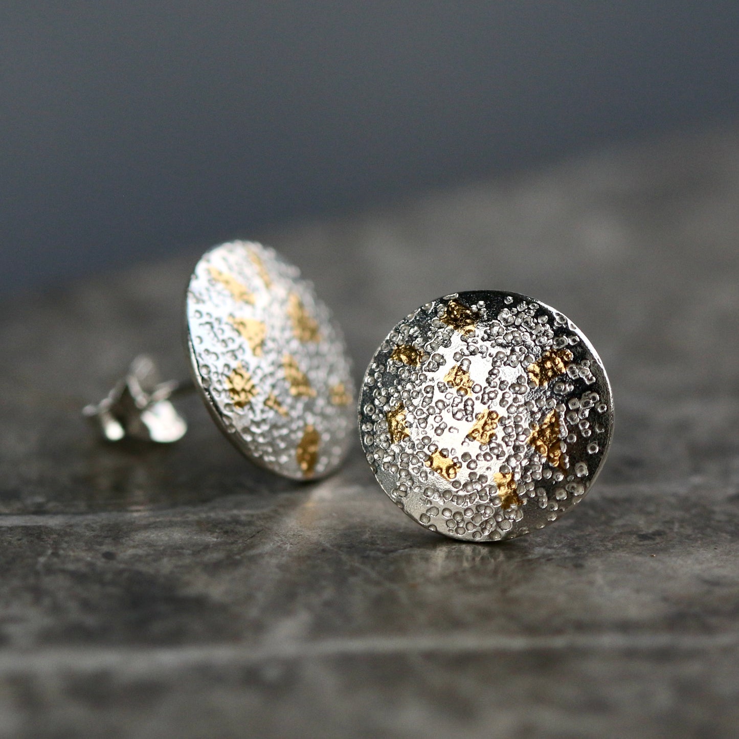 Keum Boo Large Circle Confetti Studs image 1