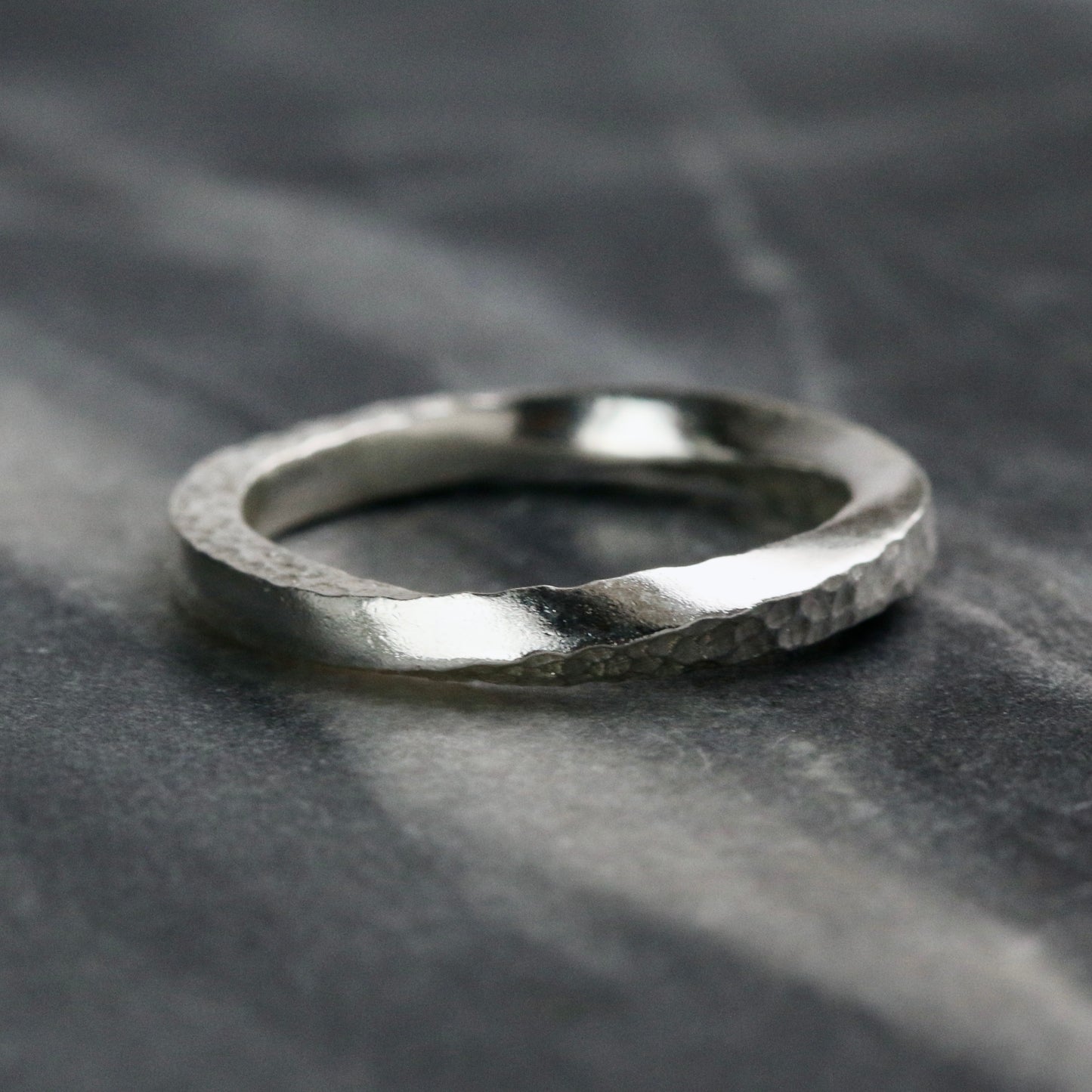 Silver Textured Möbius Twist Ring image 2
