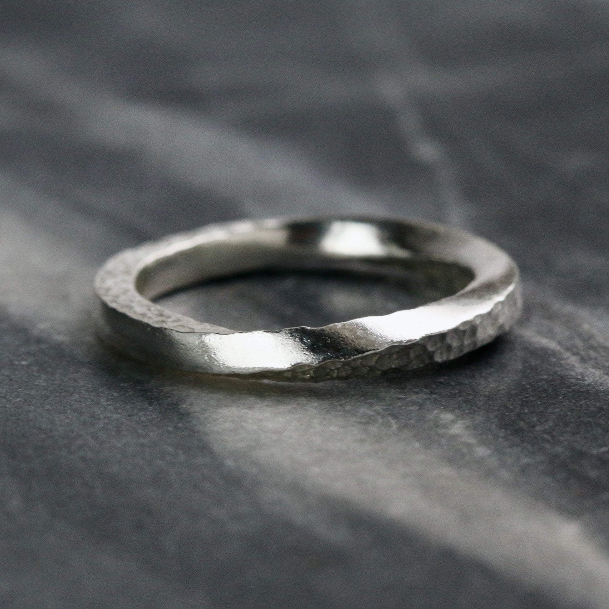 Silver Textured Möbius Twist Ring image 2