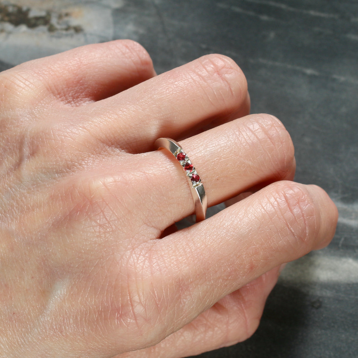Spinel Silver Twist Ring - UK size M.5 image 3