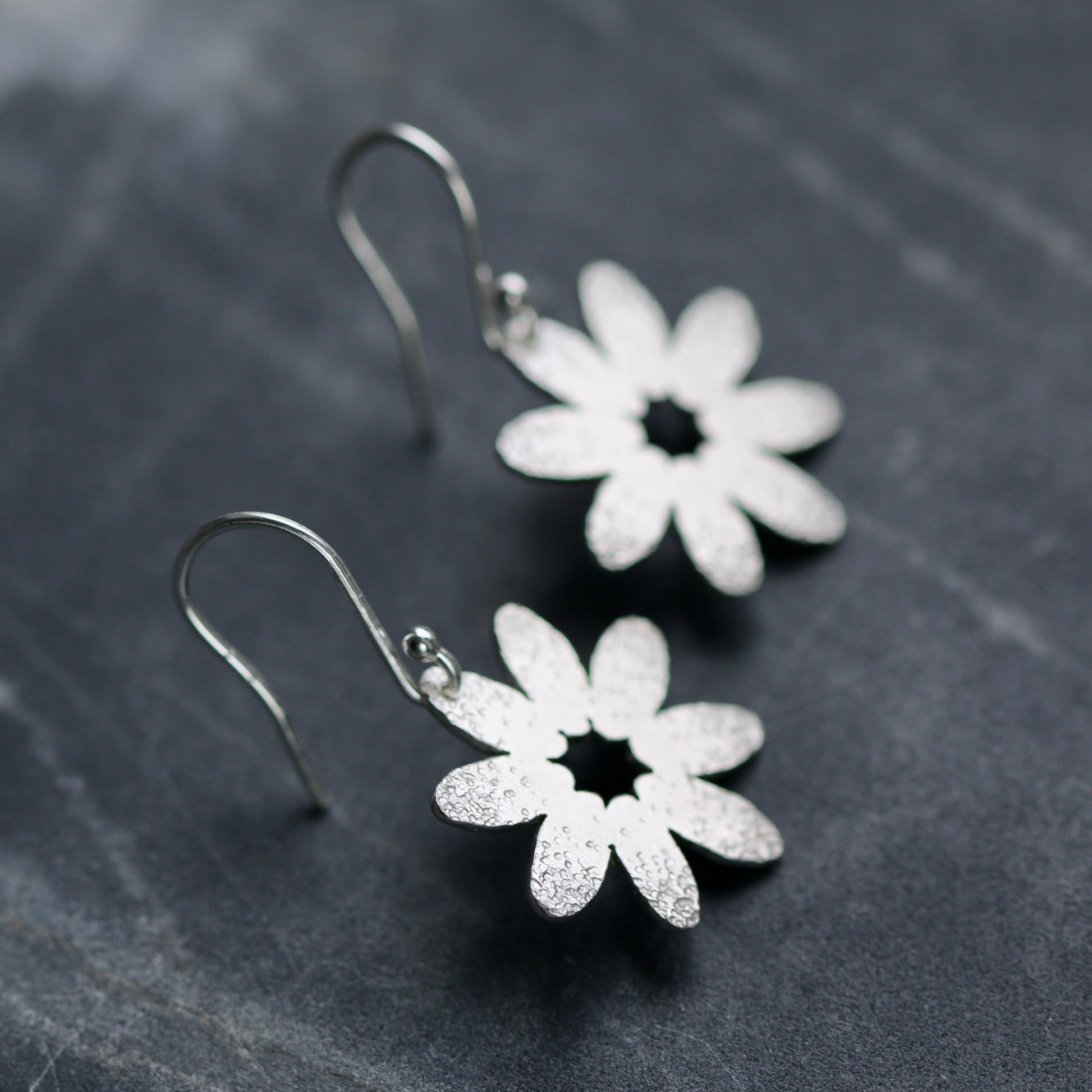 Floral Dot Textured Drop Earrings image 6