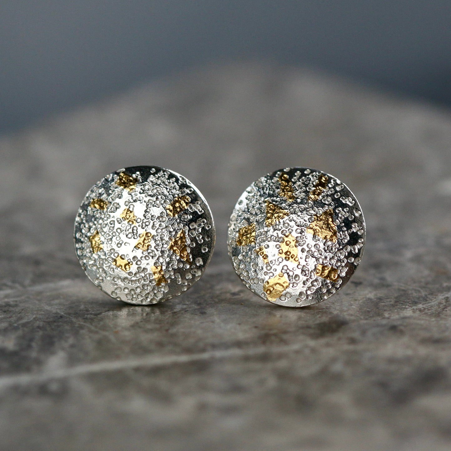 Keum Boo Large Circle Confetti Studs image 0