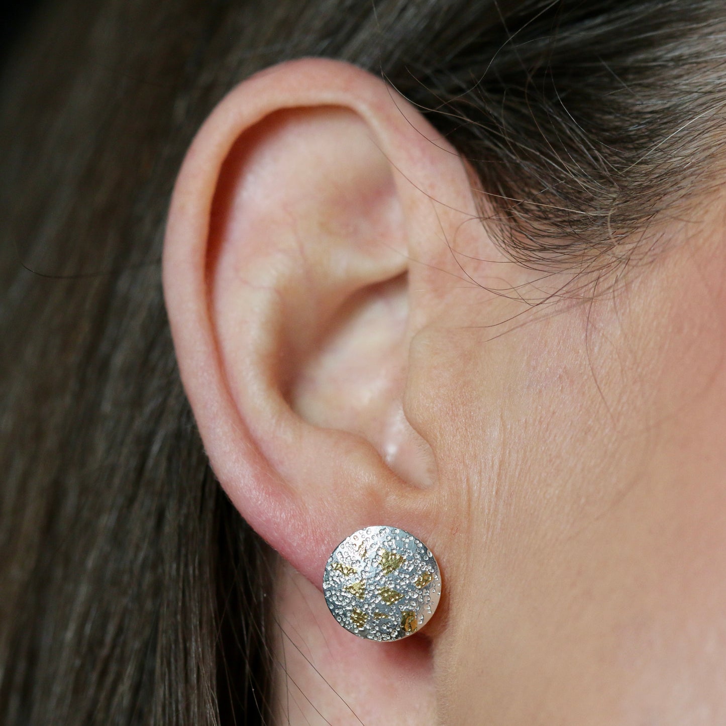 Keum Boo Large Circle Confetti Studs image 3