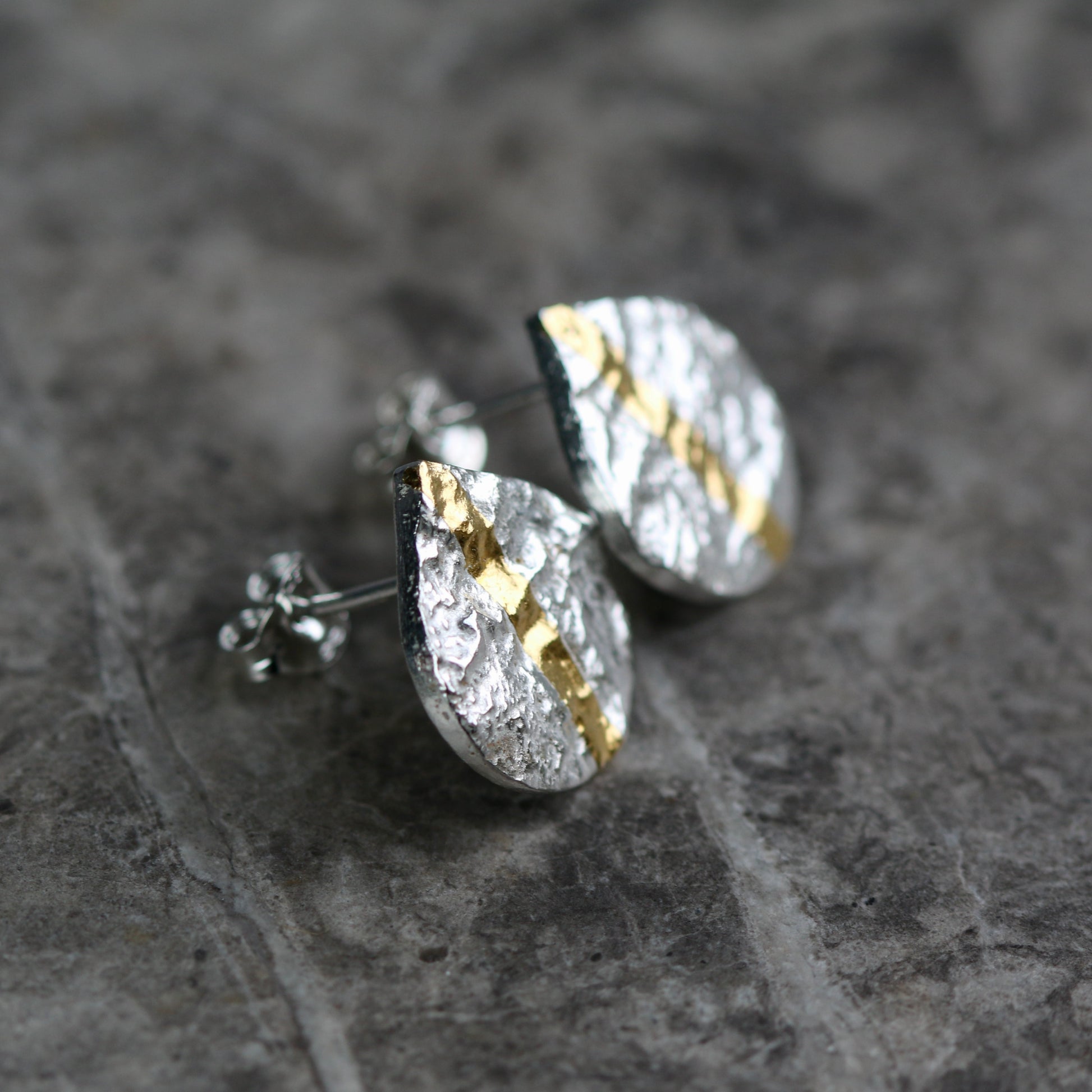 Keum Boo Silver LC Teardrop Studs image 3