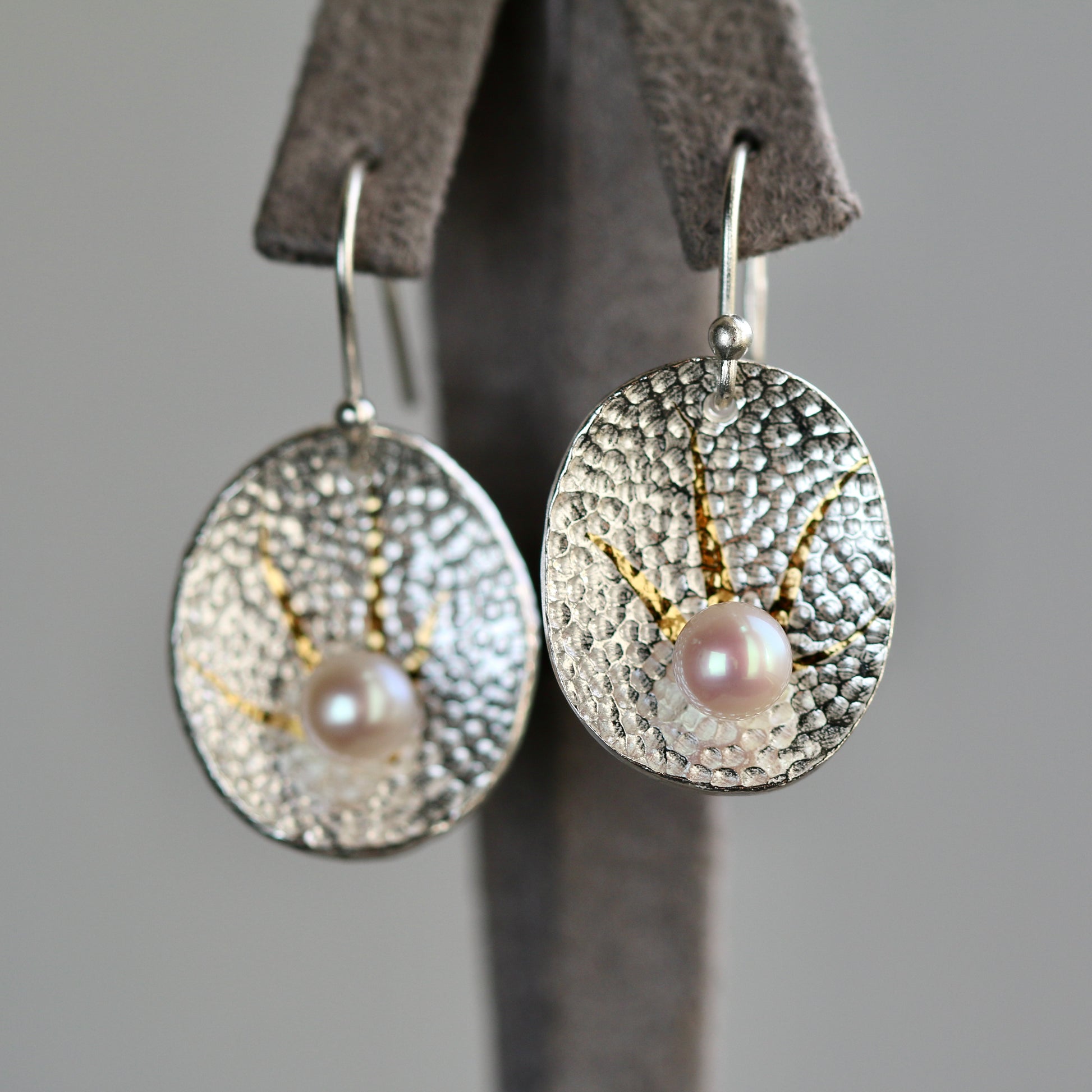 White Pearl Keum Boo Drop Earrings image 0