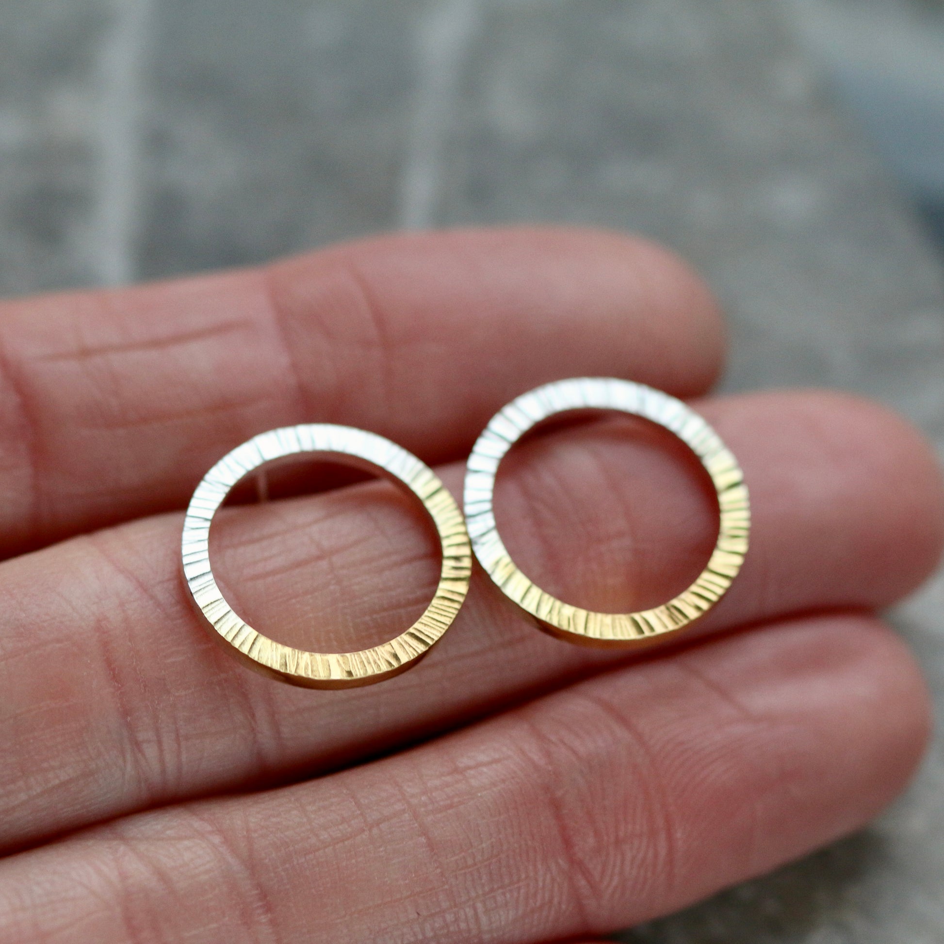 Radiate Circle Hoop Studs image 4