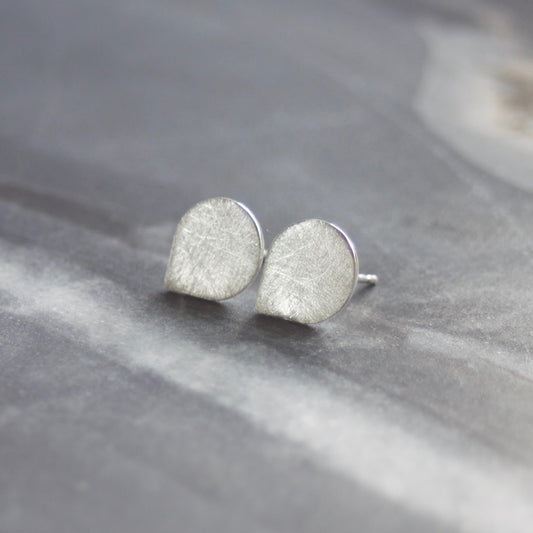 LC Medium Sterling Silver Cross Hatch Stud Earrings image 0