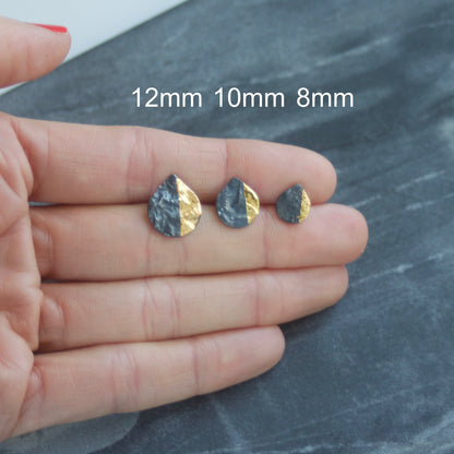 LC Oxidised Keum Boo Teardrop Stud Earrings image 6