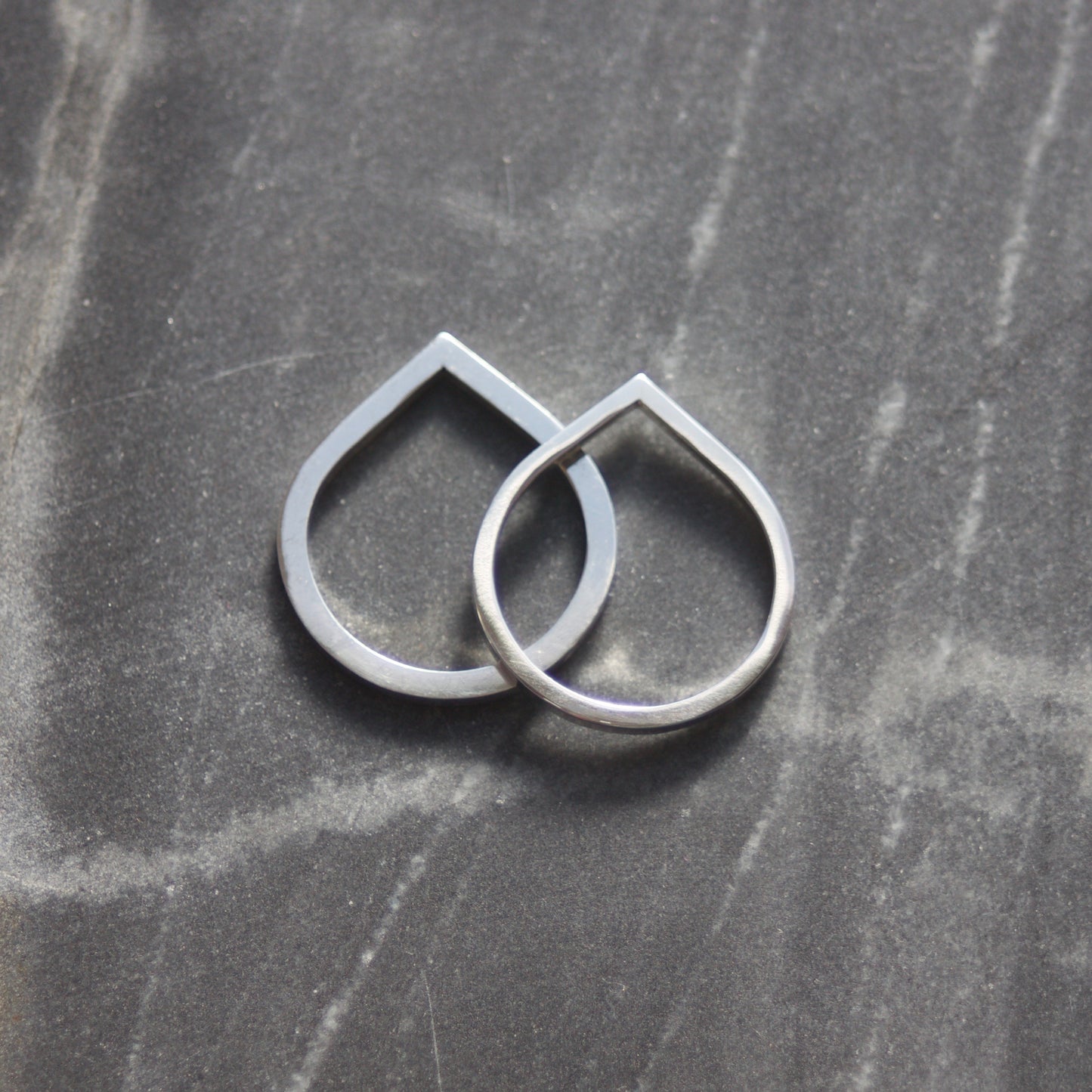 LC Right Angle Solid Silver Skinny Ring image 2