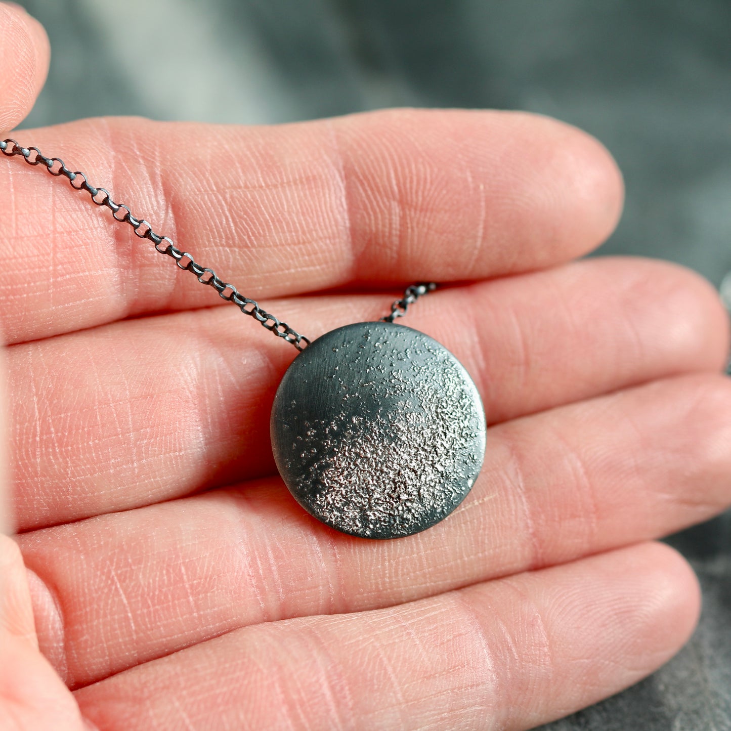Oxidised Silver Stardust Milky Way Pendant Necklace image 3