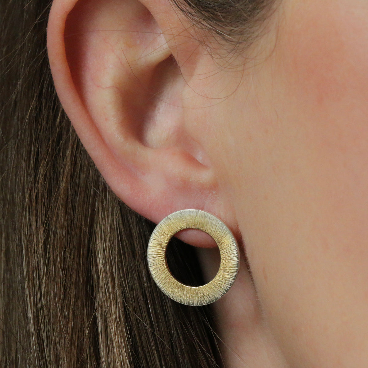 20mm Fade Radiate Gold Plate Wide Washer Studs