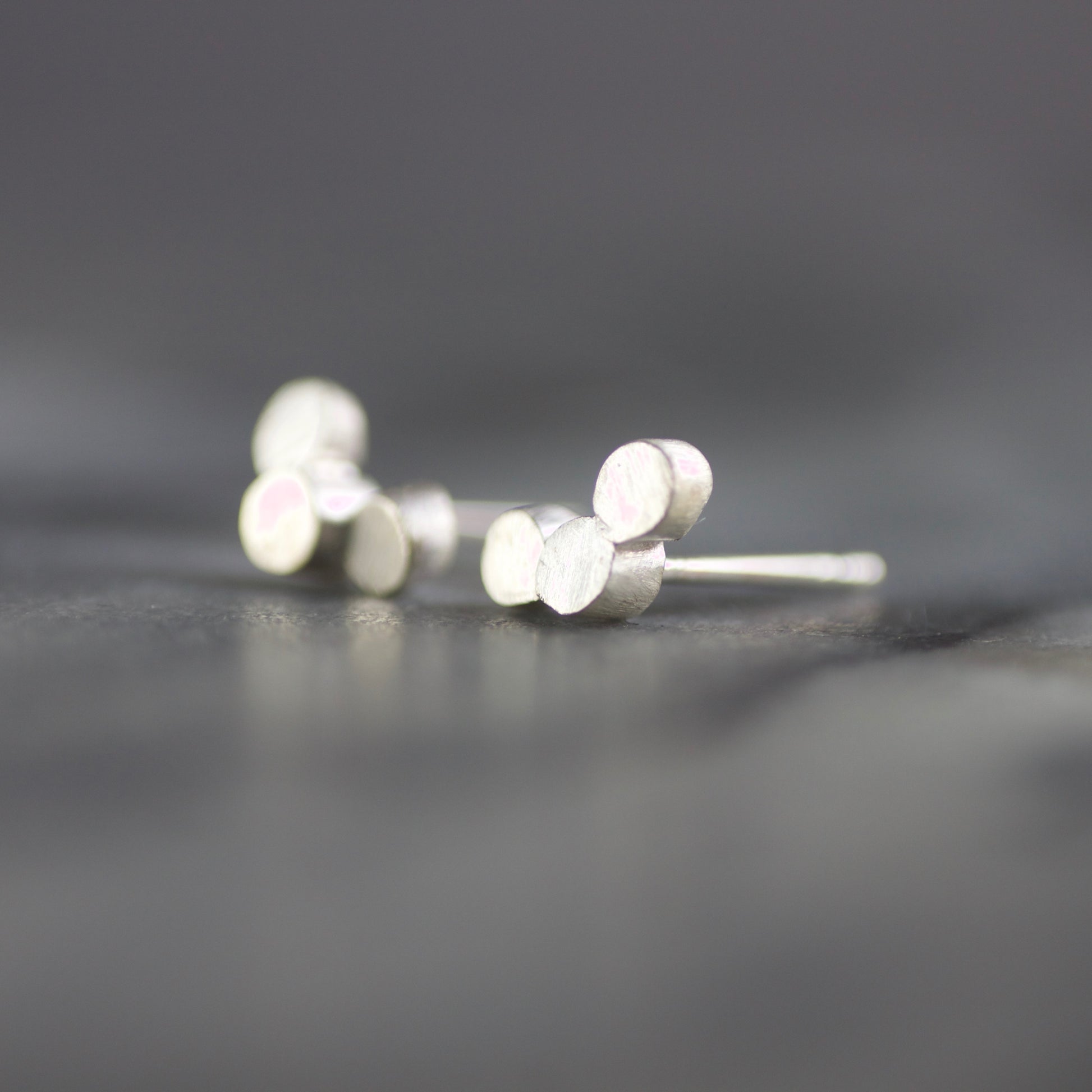 Solid Sterling Cylinder Stud Earrings image 3
