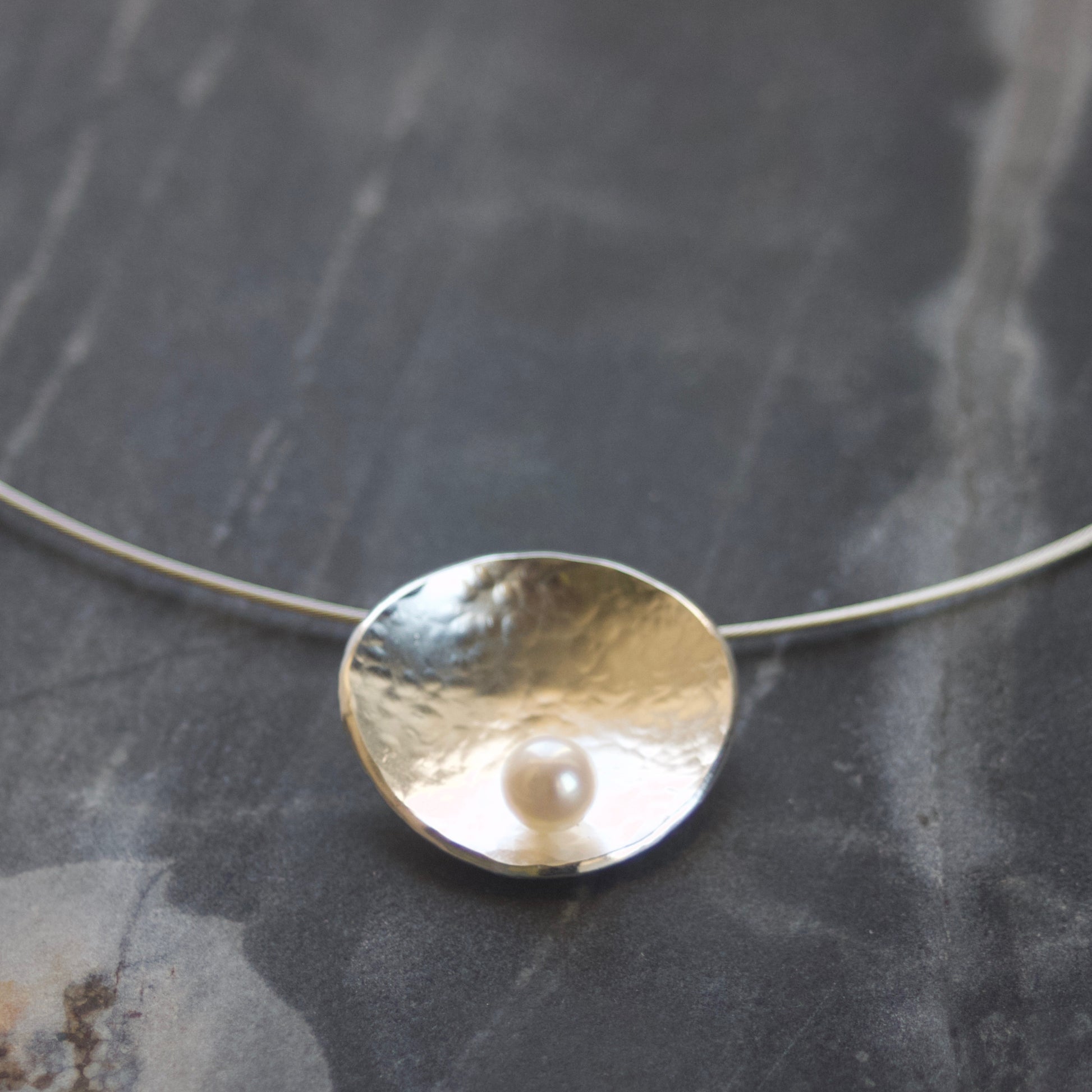 GEOM Pearl & Sterling Silver Cable Necklace image 0