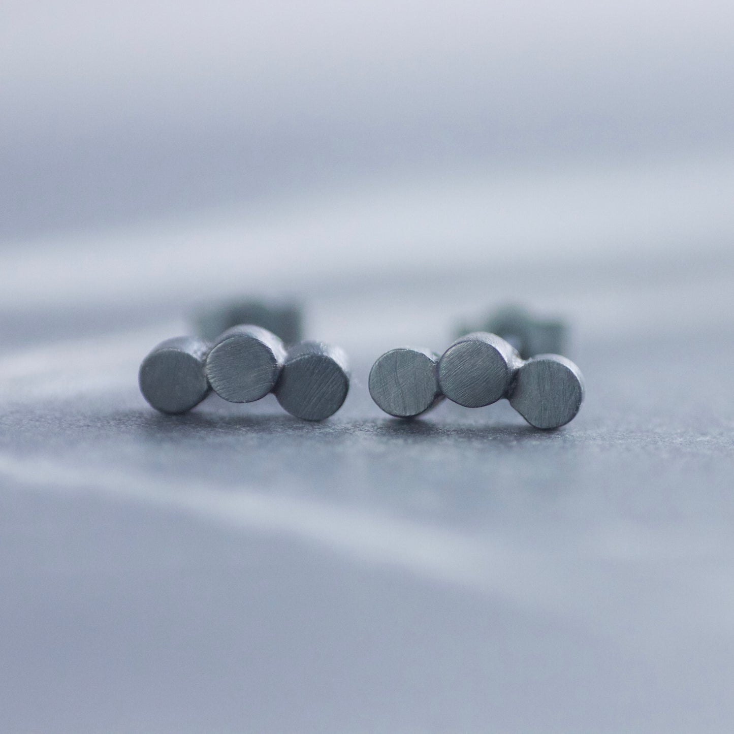 Solid Sterling Cylinder Stud Earrings image 4