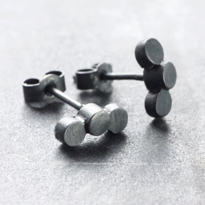 Solid Sterling Cylinder Stud Earrings image 0