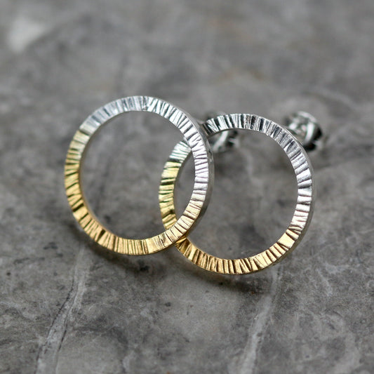 Radiate Circle Hoop Studs image 0