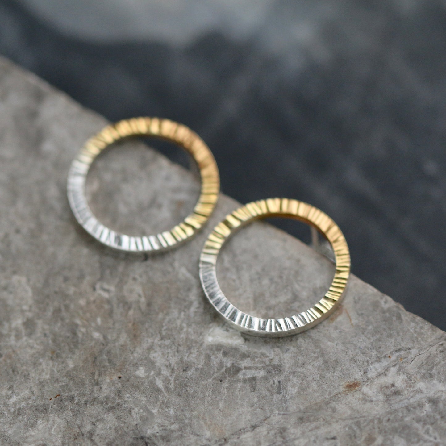 Radiate Circle Hoop Studs image 9