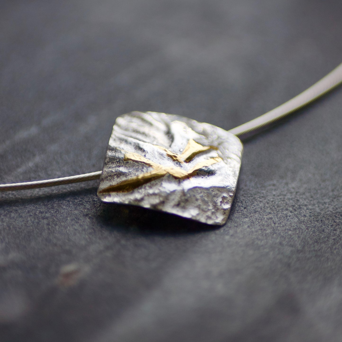 Silver & Gold Keum Boo Cable Necklace image 4