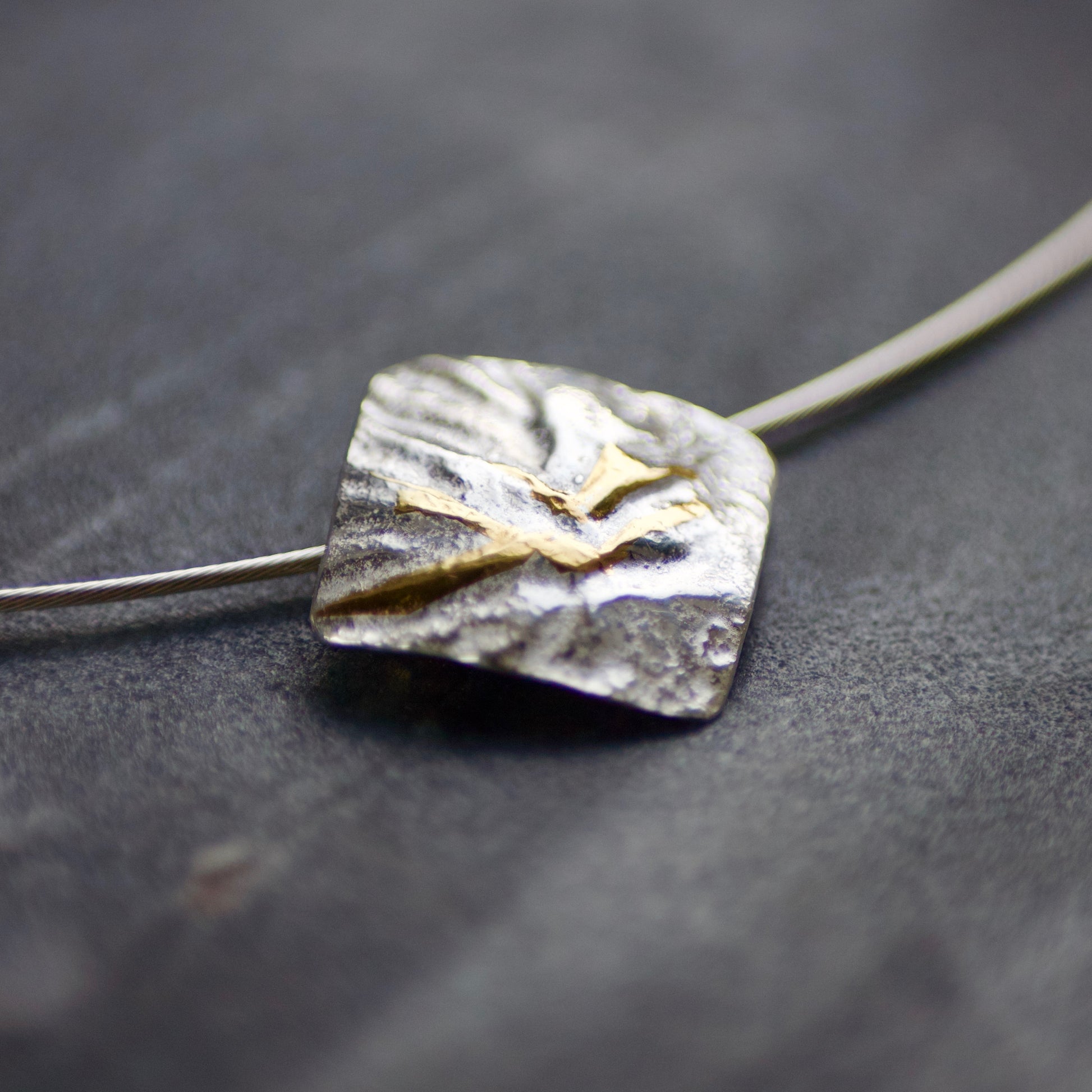 Silver & Gold Keum Boo Cable Necklace image 4