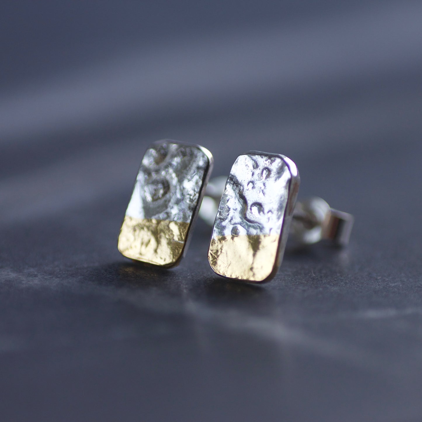 LINEAR Mini Dip Block Stud Earrings image 0