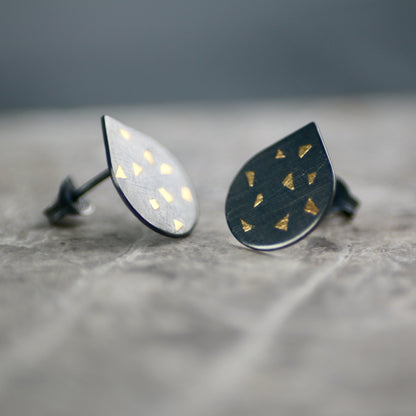 Oxidised Confetti Keum Boo Studs image 1