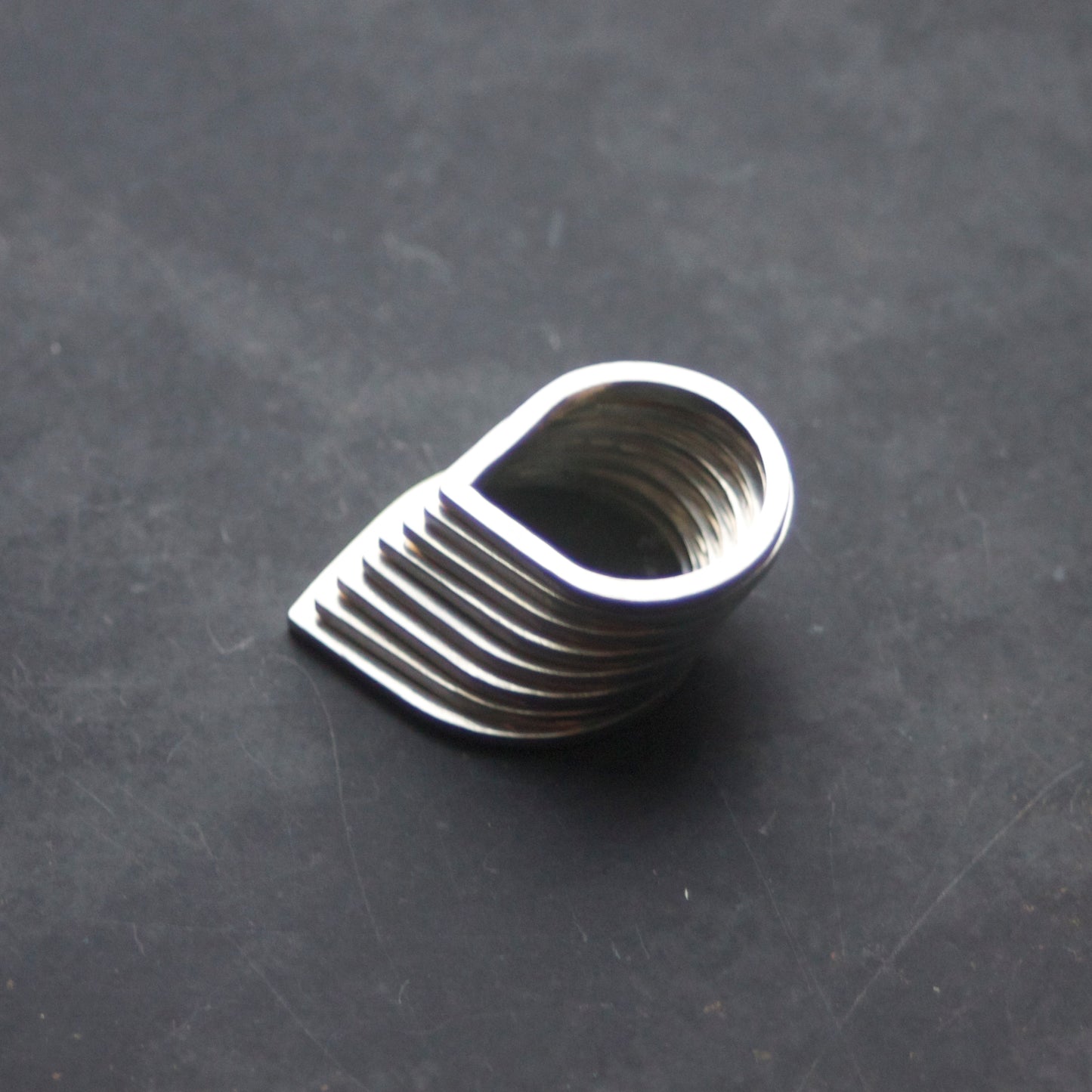 LC Right Angle Solid Silver Skinny Ring image 1