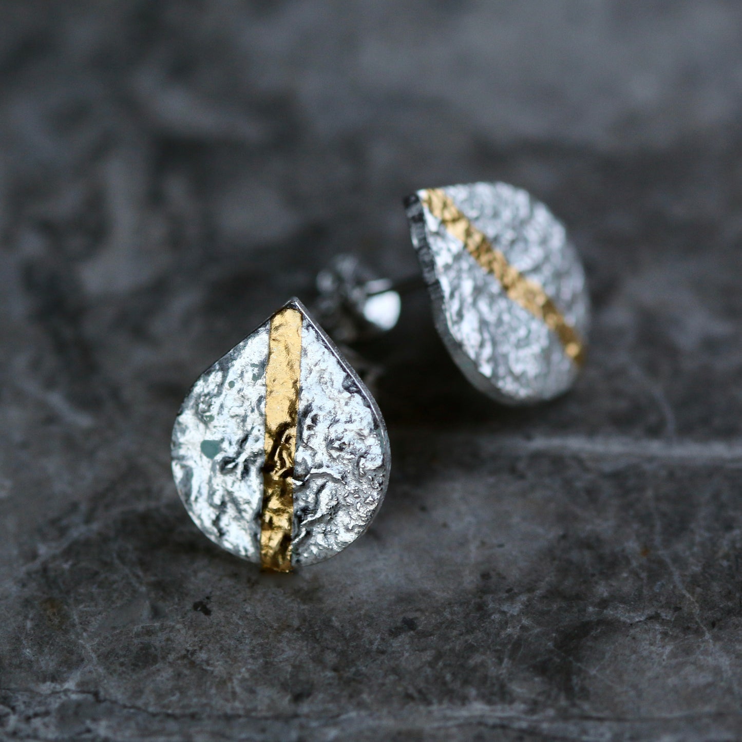 Keum Boo Silver LC Teardrop Studs image 0