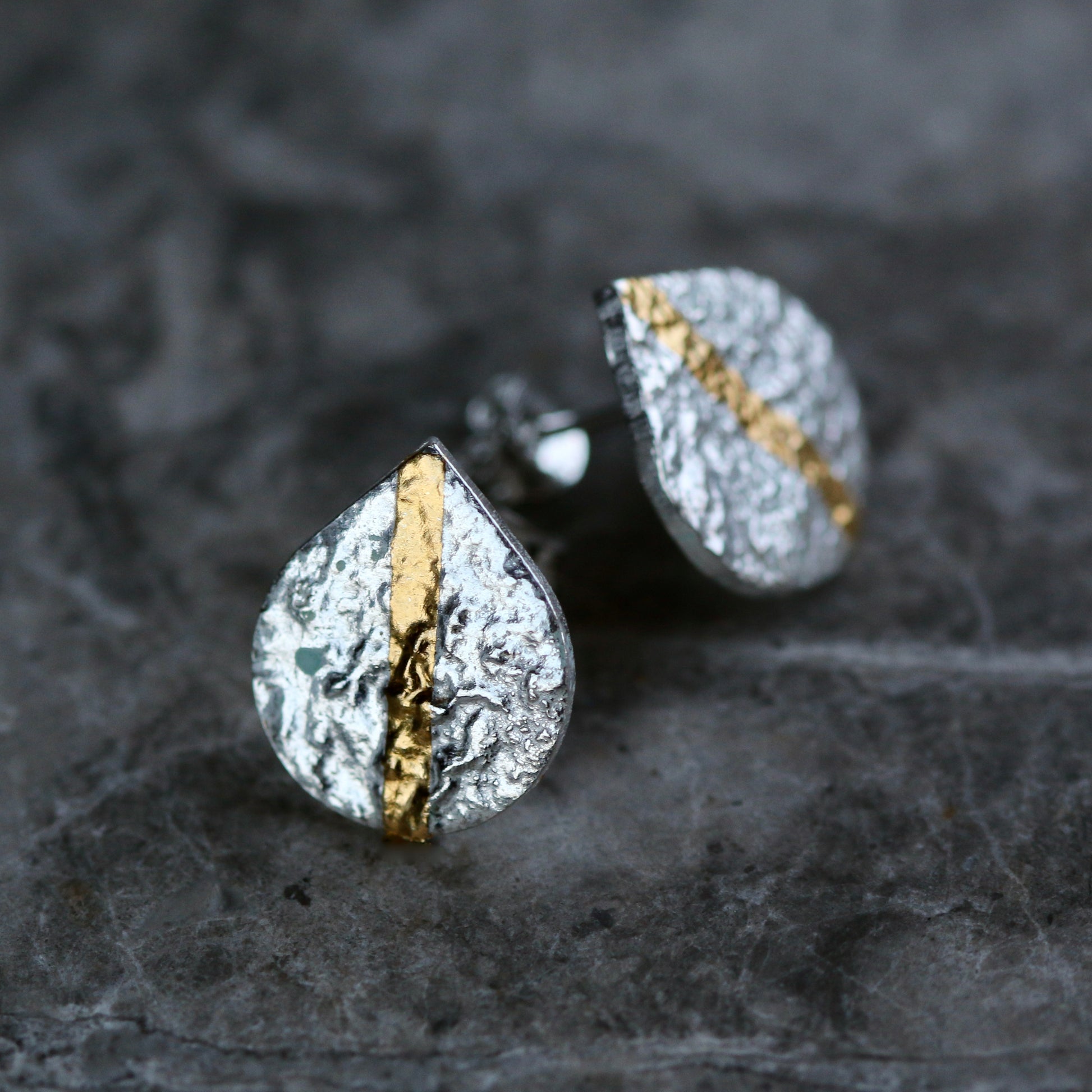 Keum Boo Silver LC Teardrop Studs image 0