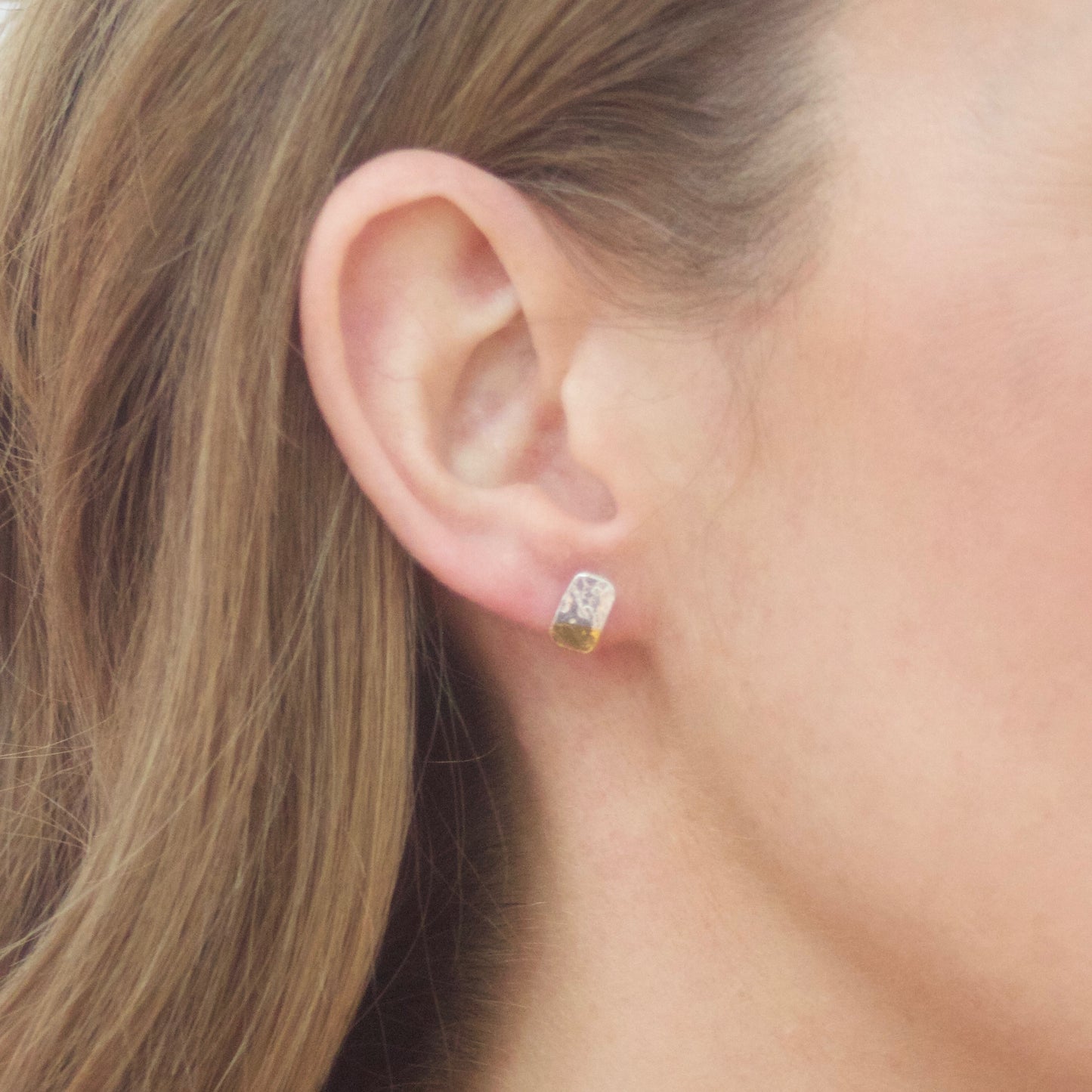 LINEAR Mini Dip Block Stud Earrings image 4