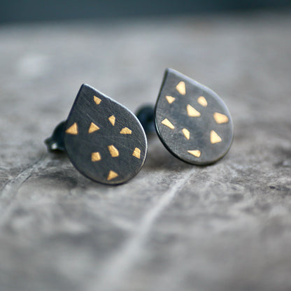 Oxidised Confetti Keum Boo Studs image 0