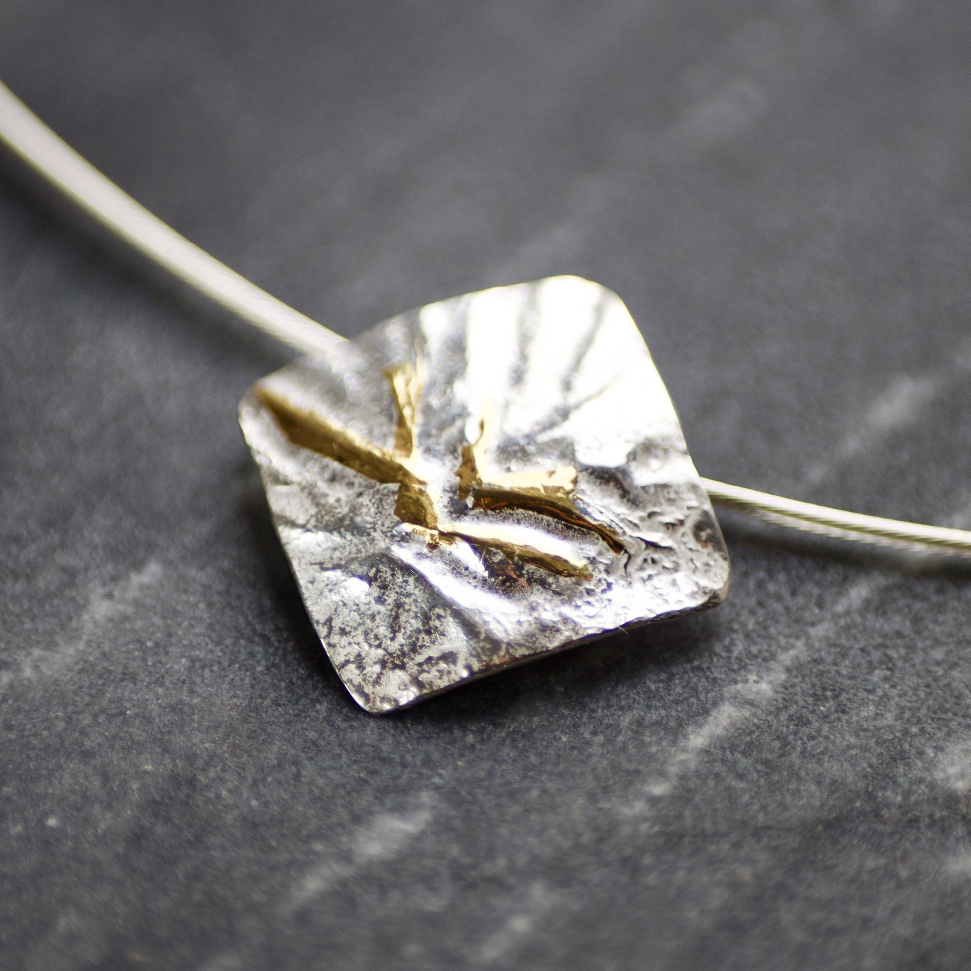 Silver & Gold Keum Boo Cable Necklace image 0