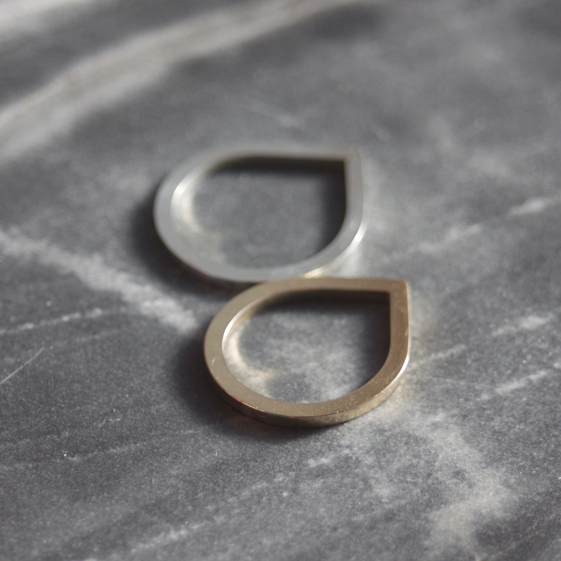 LC Right Angle Solid Silver Ring image 2