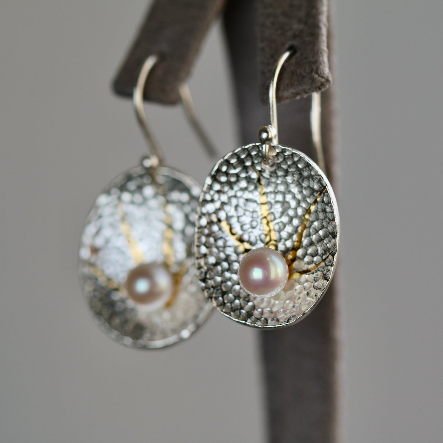 White Pearl Keum Boo Drop Earrings image 3