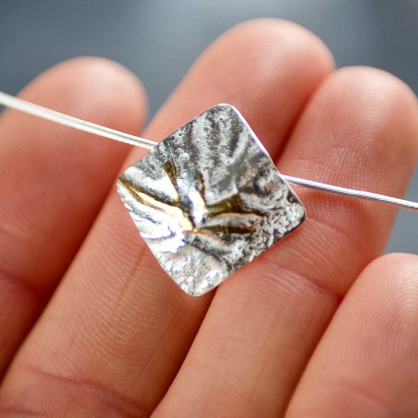 Silver & Gold Keum Boo Cable Necklace image 2