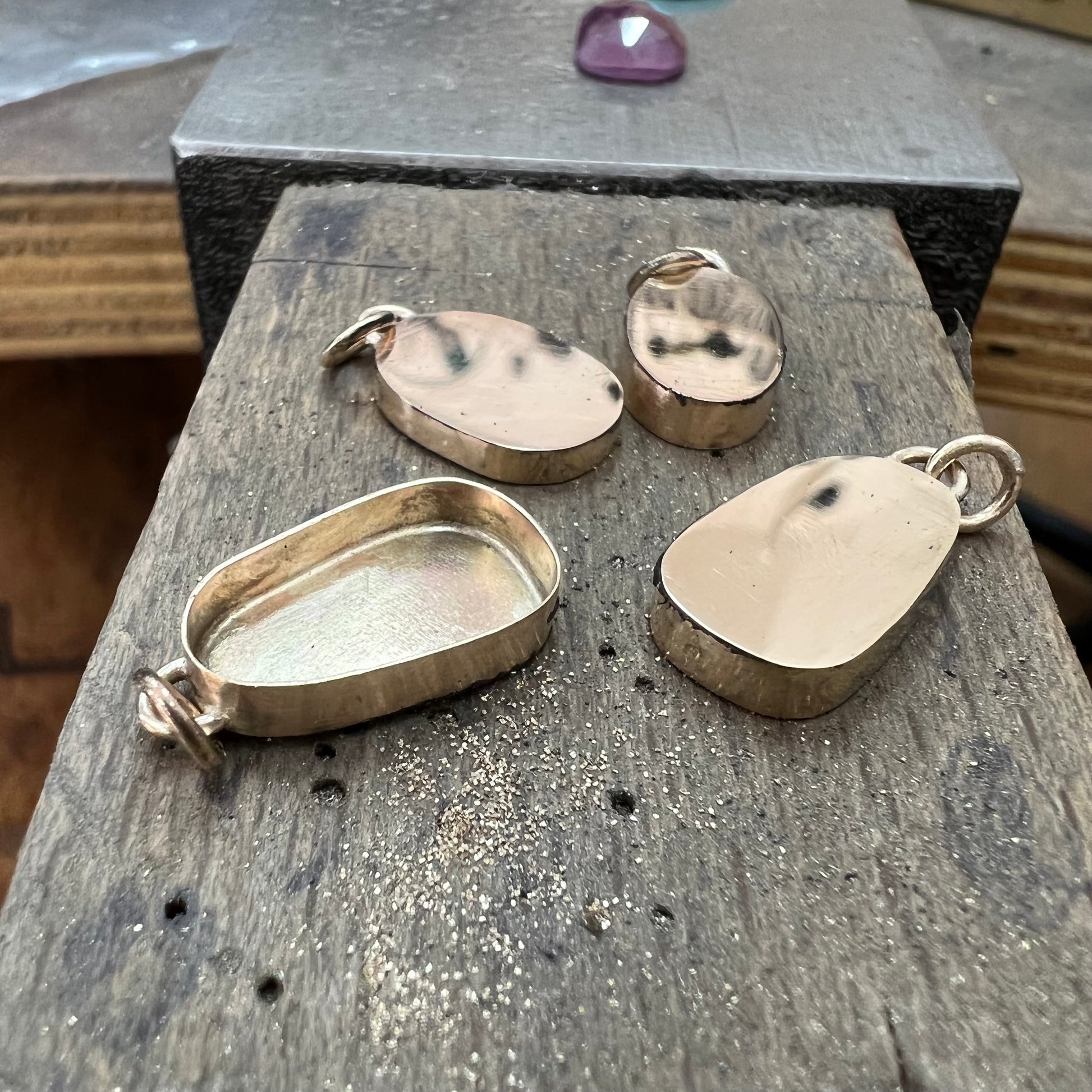 Turquoise & Gold Pendant Necklace image 7