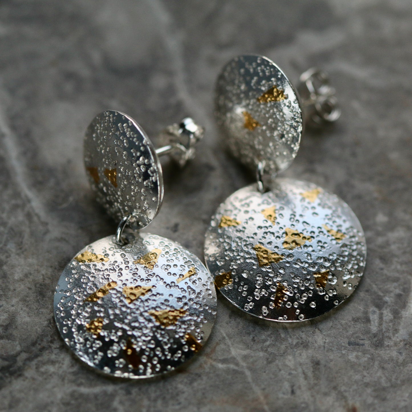 Keum Boo Double Circle Confetti Drop Earrings image 3