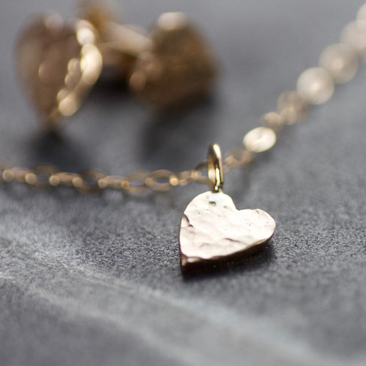 Solid 9ct Gold Heart Delicate Necklace image 0