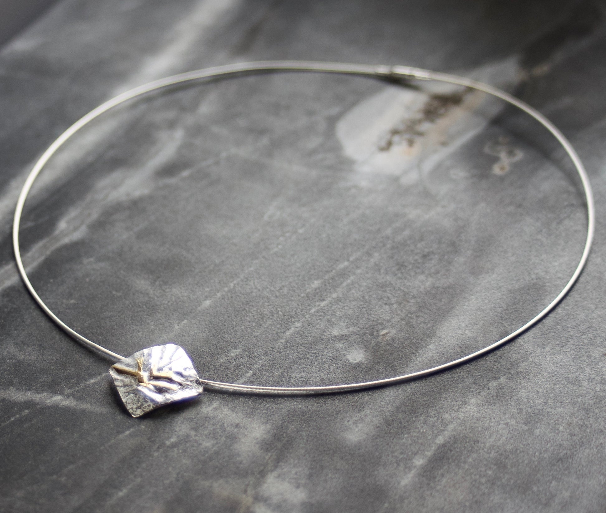 Silver & Gold Keum Boo Cable Necklace image 5