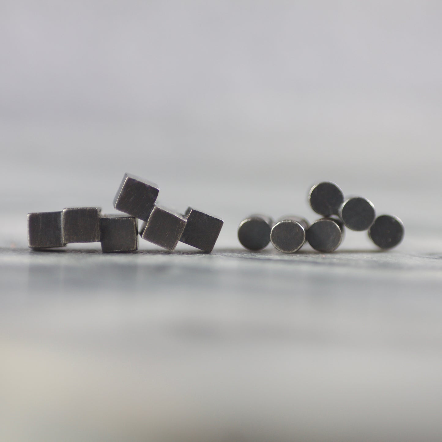 Solid Sterling Cube Stud Earrings image 7