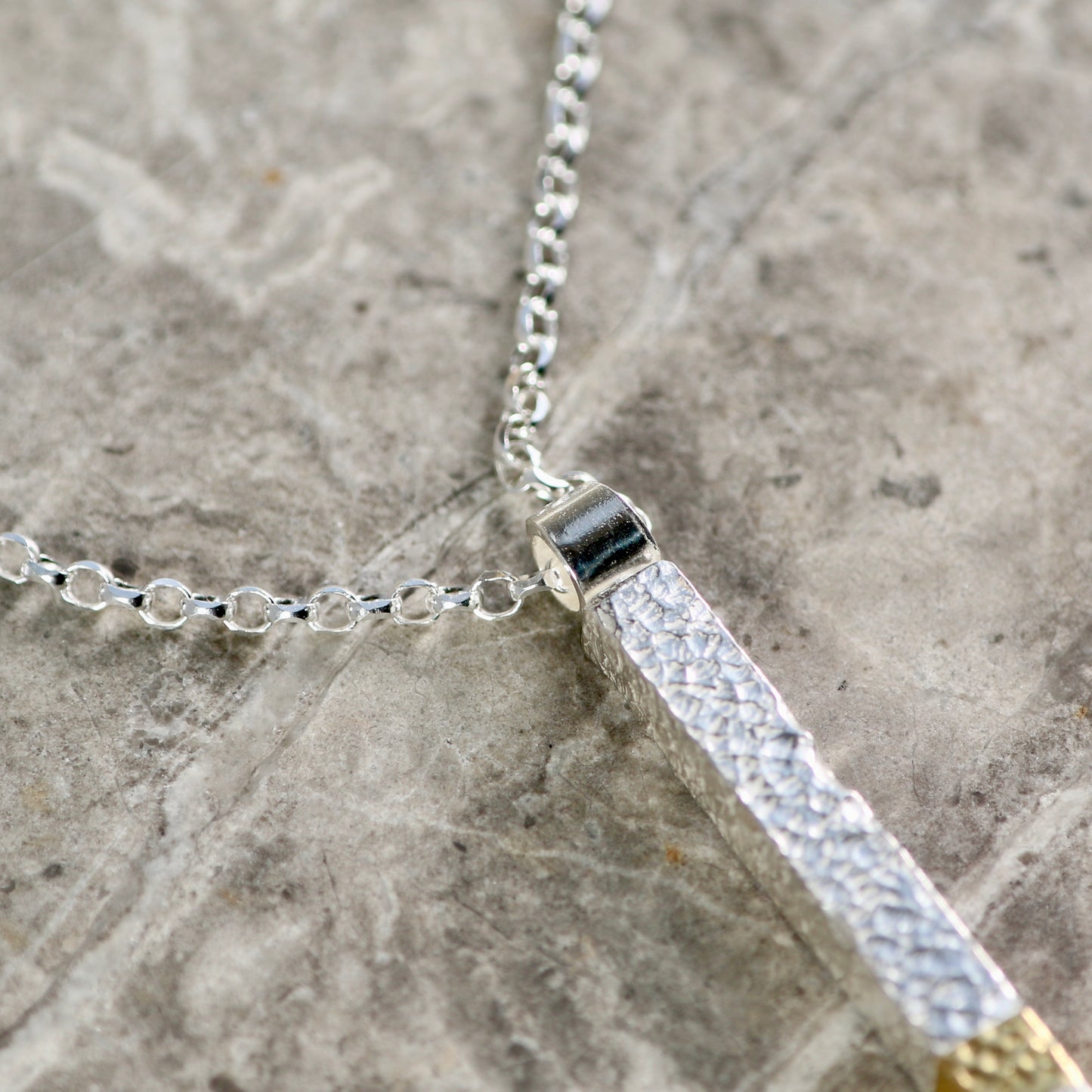 Keum Boo Silver Bar Necklace image 6