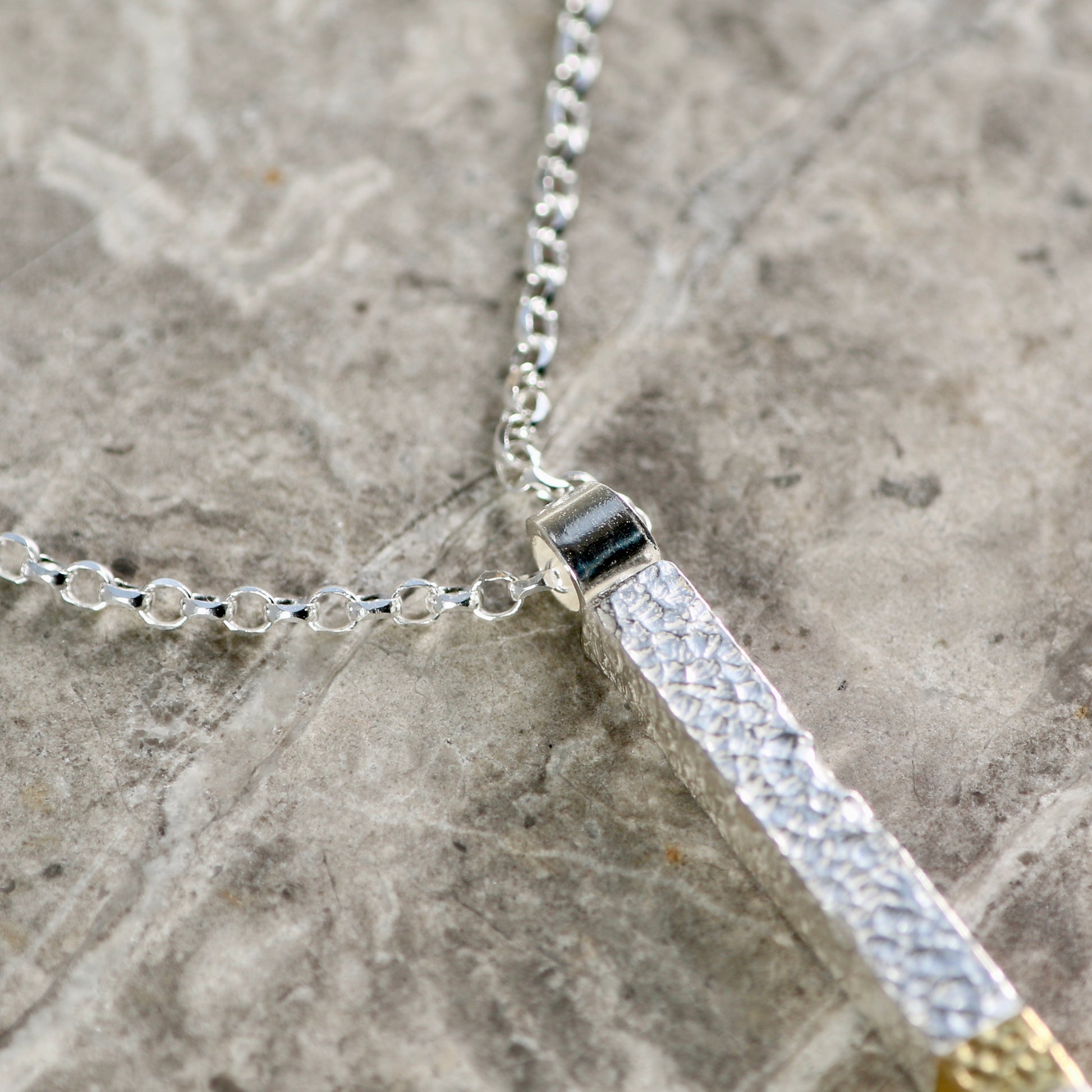 Keum Boo Silver Bar Necklace image 6