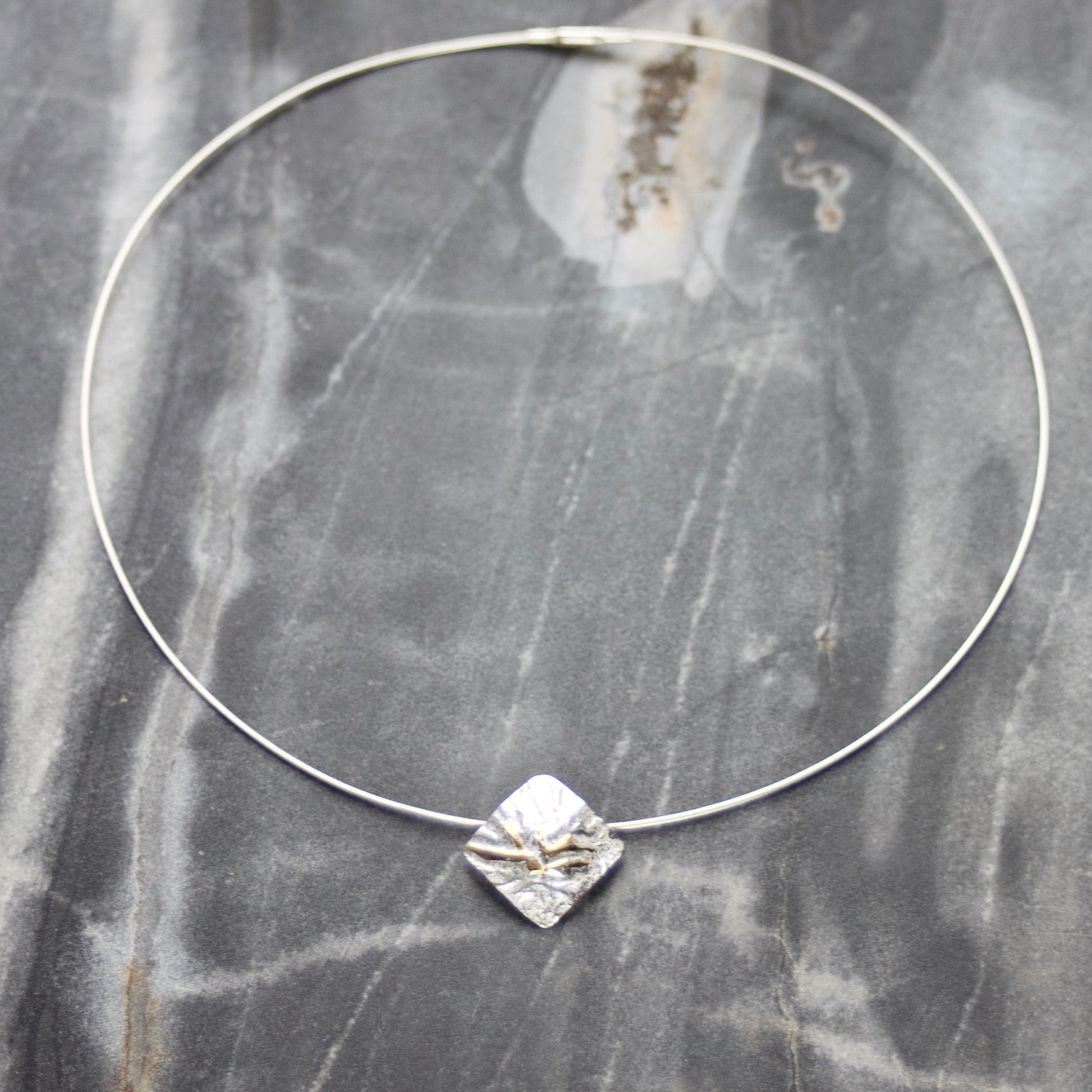 Silver & Gold Keum Boo Cable Necklace image 1