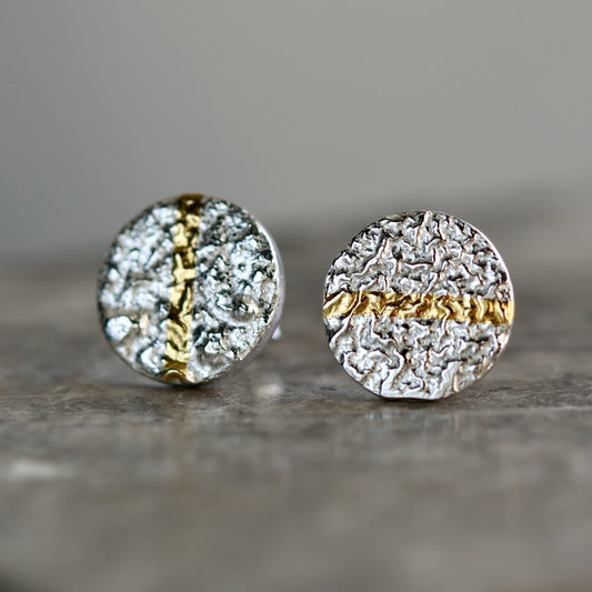 Keum Boo Circle Stripe Studs image 0