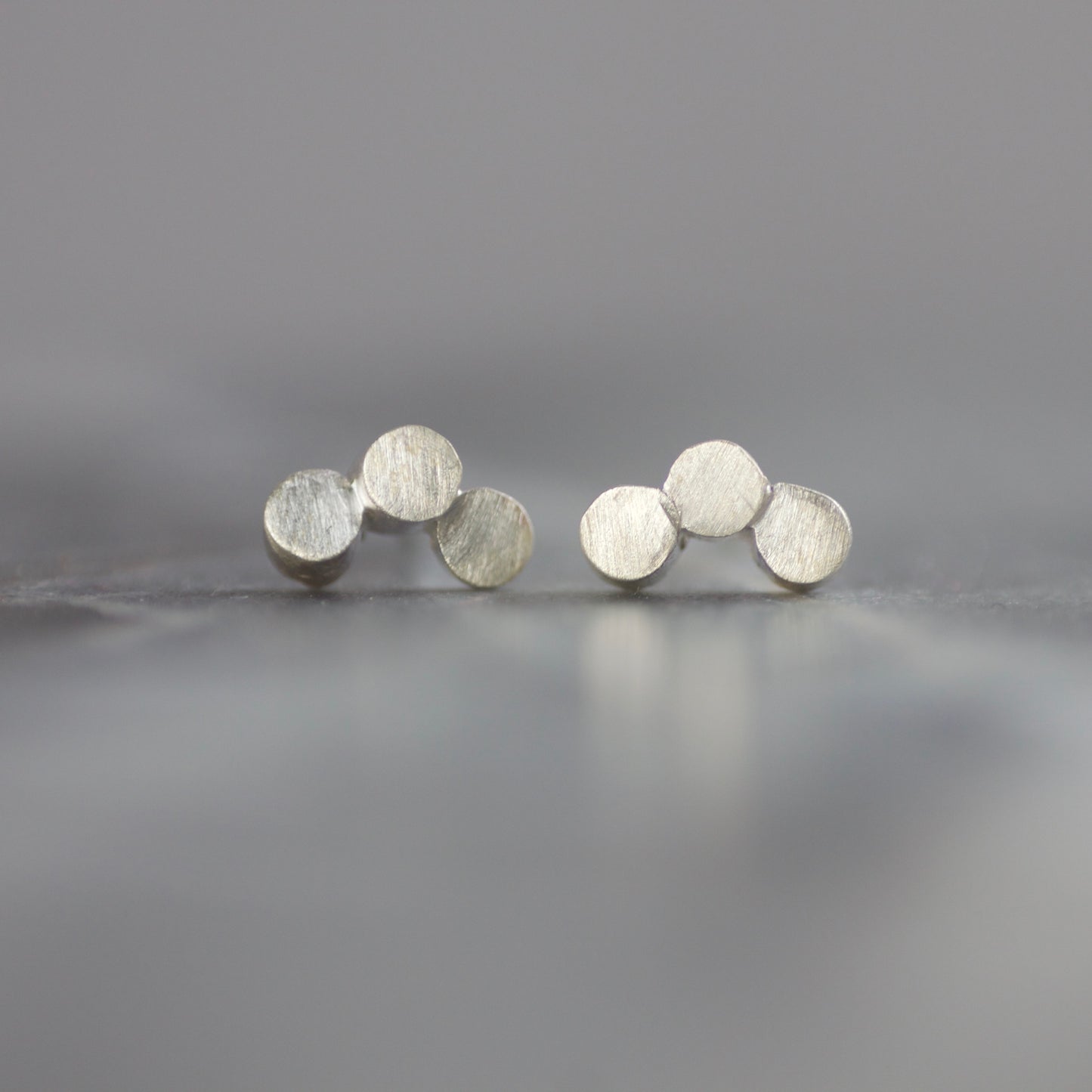 Solid Sterling Cylinder Stud Earrings image 6