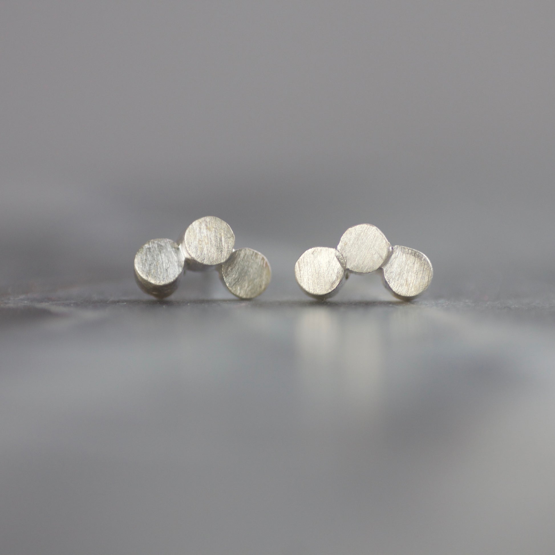 Solid Sterling Cylinder Stud Earrings image 6