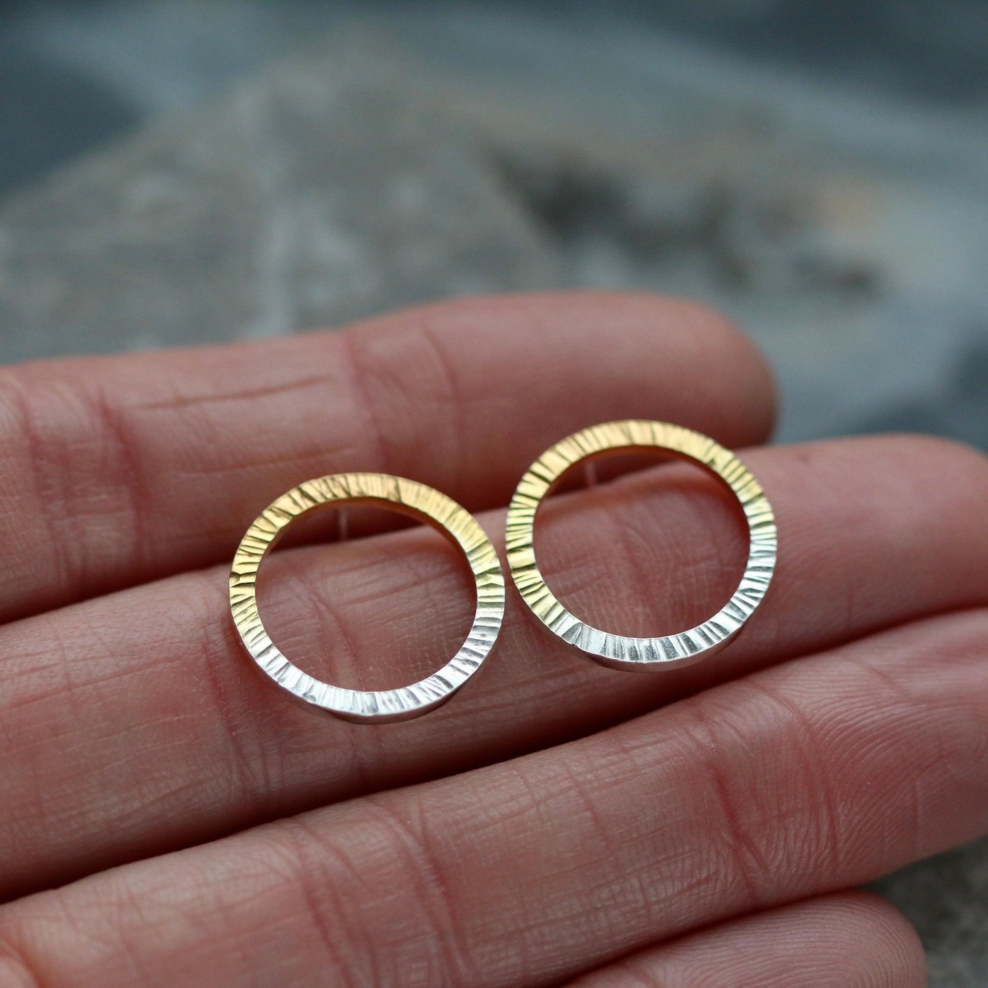 Radiate Circle Hoop Studs image 6