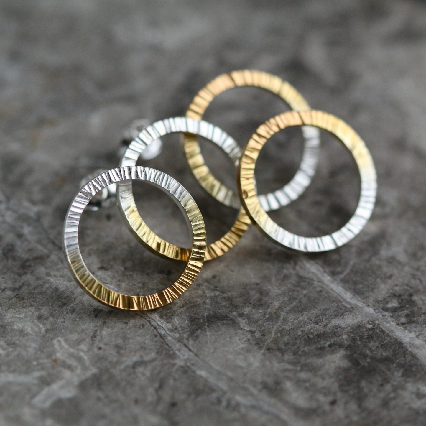 Radiate Circle Hoop Studs image 5